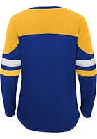 St Louis Blues Girls Blue Fan Edge Long Sleeve T-shirt
