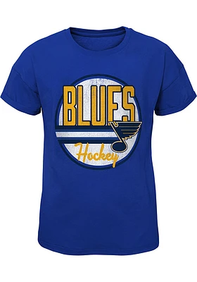 St Louis Blues Girls Blue Perfect Your Practice Short Sleeve Tee