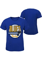 St Louis Blues Girls Blue Perfect Your Practice Short Sleeve Tee