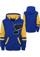 St Louis Blues Baby Faceoff Long Sleeve Full Zip Sweatshirt - Blue