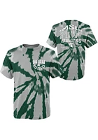 Michigan State Spartans Youth Green Pennant Tie Dye Short Sleeve T-Shirt