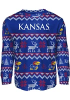 Kansas Jayhawks Boys Ugly Sweater PJ Set - Blue