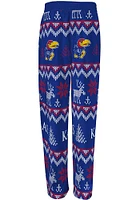 Kansas Jayhawks Boys Ugly Sweater PJ Set - Blue
