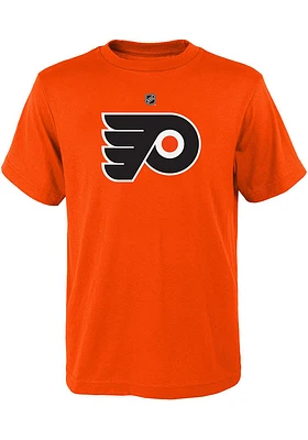 Philadelphia Flyers Youth Orange Primary Logo Short Sleeve T-Shirt