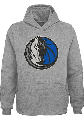 Dallas Mavericks Boys Grey Circle Ball Long Sleeve Hooded Sweatshirt