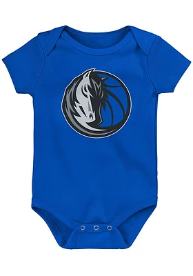 Dallas Mavericks Baby Blue Circle Ball Short Sleeve One Piece