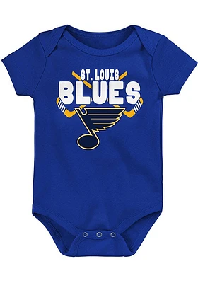 St Louis Blues Baby Blue Crossed Front Short Sleeve One Piece