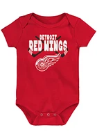 Detroit Red Wings Baby Crossover Design Short Sleeve One Piece
