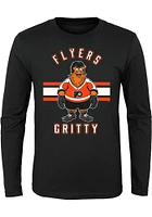 Gritty  Outer Stuff Philadelphia Flyers Boys Black Life Long Sleeve T-Shirt