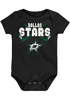 Dallas Stars Baby Black Crossed Front Short Sleeve One Piece