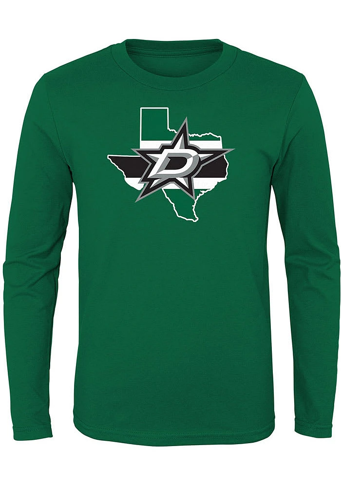 Dallas Stars Youth Texas Logo Long Sleeve T-Shirt
