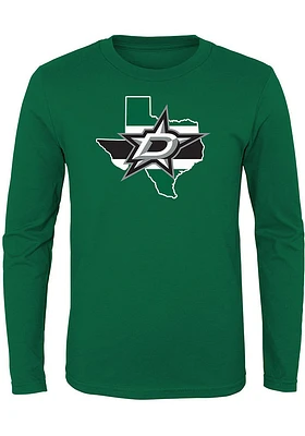 Dallas Stars Youth Texas Logo Long Sleeve T-Shirt