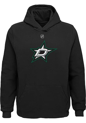 Dallas Stars Youth Black Primary Logo Long Sleeve Hoodie