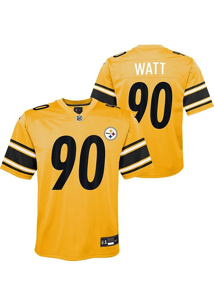 TJ Watt Pittsburgh Steelers Youth Gold Nike Inverted Football Jersey