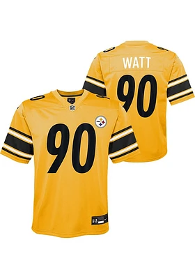 TJ Watt Pittsburgh Steelers Youth Gold Nike Inverted Football Jersey