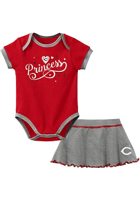 Cincinnati Reds Infant Girls Red Dream Big Set Top and Bottom