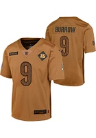 Joe Burrow Cincinnati Bengals Youth Brown Nike Salute To Service NN Football Jersey