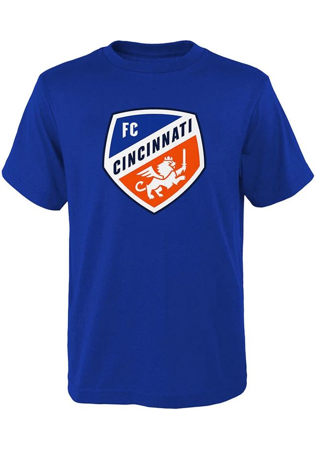 FC Cincinnati Youth Blue Slogan Back Short Sleeve T-Shirt