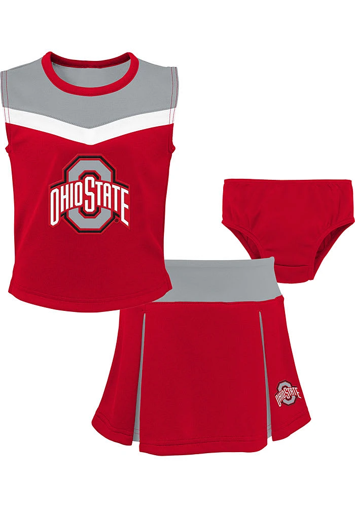 Ohio State Buckeyes Girls Red Spirit Cheer 2PC Set