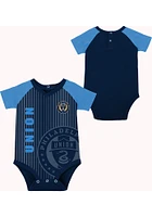 Philadelphia Union Baby Navy Blue Clever Goalie Short Sleeve One Piece