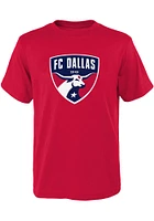 FC Dallas Youth Red Slogan Back Short Sleeve T-Shirt