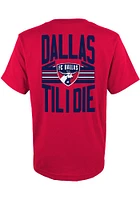 FC Dallas Youth Red Slogan Back Short Sleeve T-Shirt