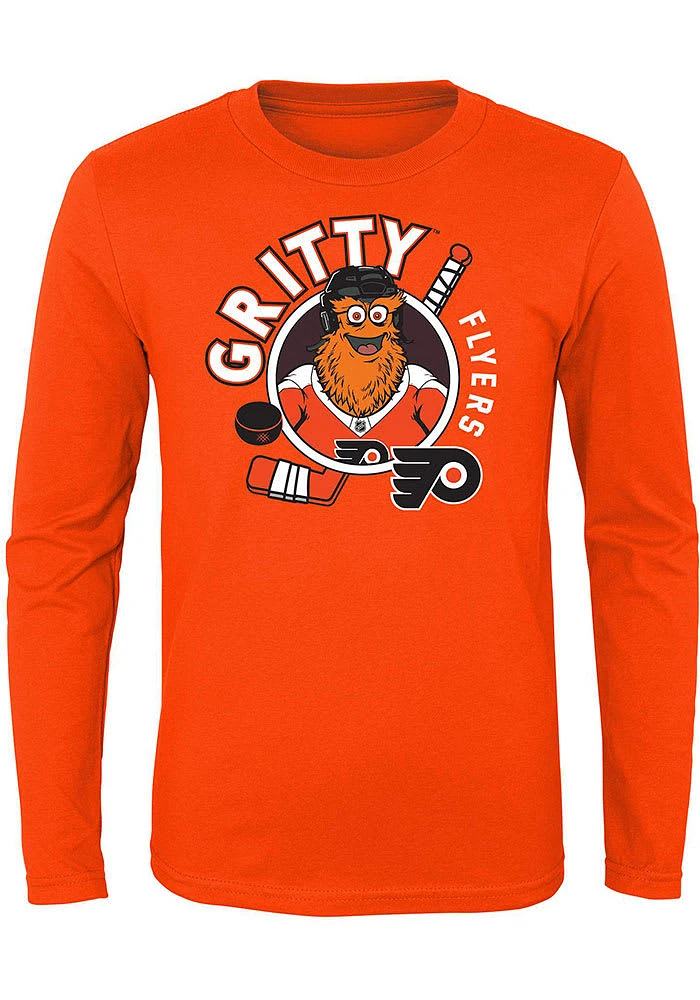 Gritty Outer Stuff Philadelphia Flyers Toddler Orange Ready to Play Long Sleeve T-Shirt