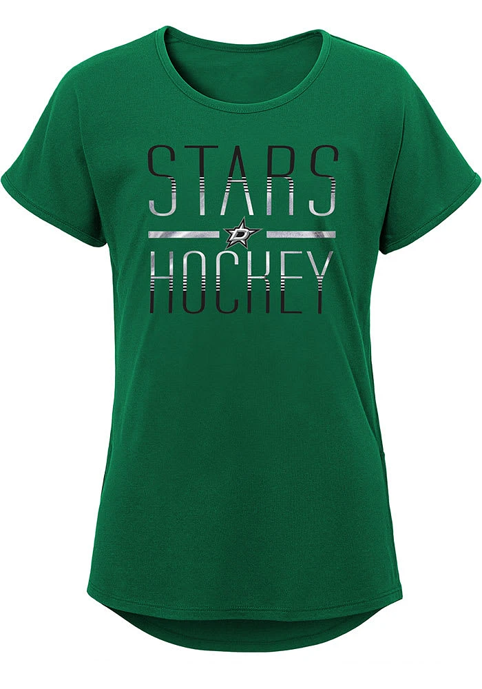 Dallas Stars Girls Green Glory Short Sleeve Tee