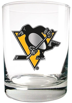 Pittsburgh Penguins 14oz Emblem Rock Glass - Yellow