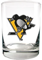 Pittsburgh Penguins 14oz Emblem Rock Glass - Yellow
