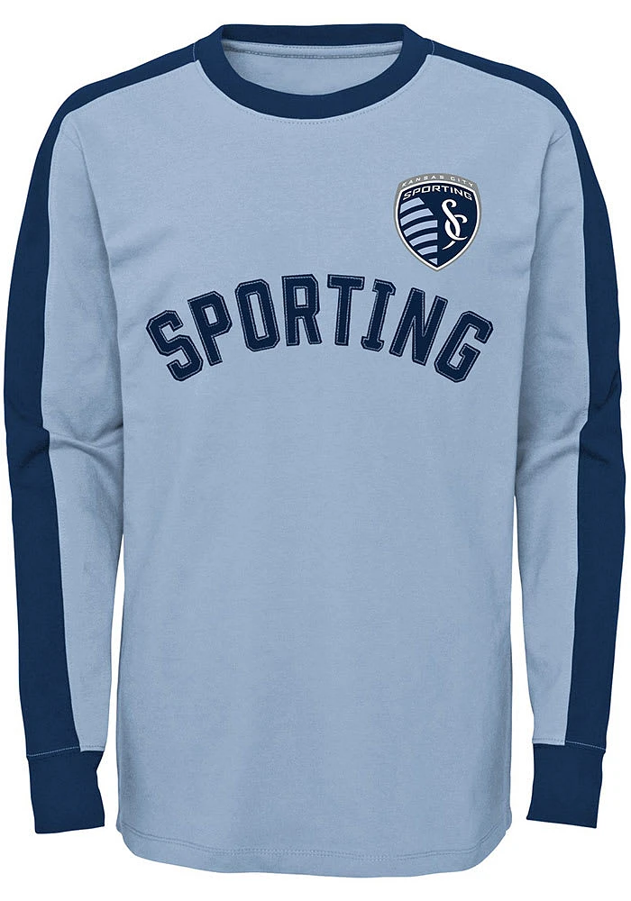 Sporting Kansas City Youth Light Blue Mainstay Long Sleeve Crew Sweatshirt