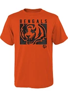 Cincinnati Bengals Youth Orange Liquid Camo Short Sleeve T-Shirt