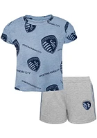 Sporting Kansas City Infant Light Blue Chase Your Goals SS and Short Set Top Bottom