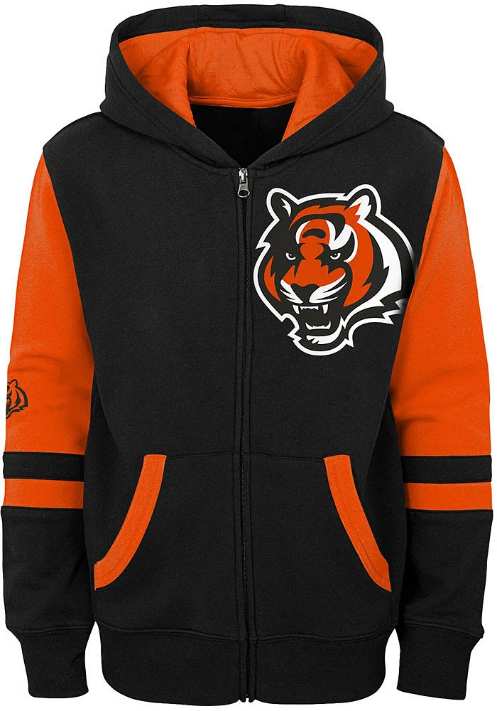 Cincinnati Bengals Youth Black Stadium Long Sleeve Full Zip Jacket