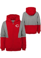 Cincinnati Reds Youth Red All That Long Sleeve Full Zip Jacket