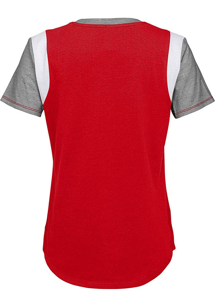Cincinnati Reds Girls Red Totally Short Sleeve Fashion T-Shirt