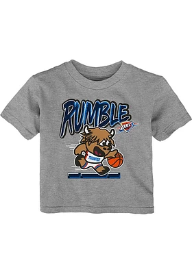 Rumble the Bison Oklahoma City Thunder Infant Game Player Short Sleeve T-Shirt Grey