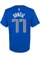 Luka Doncic  Dallas Mavericks Boys Blue Replica NN Short Sleeve T-Shirt
