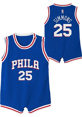 76ers Baby Outer Stuff Ben Simmons  Replica Road Basketball Jersey