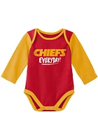 Kansas City Chiefs Baby Gold Little Player 2 PK LS One Piece