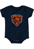 Chicago Bears Baby Navy Blue Primary Logo Style Short Sleeve One Piece