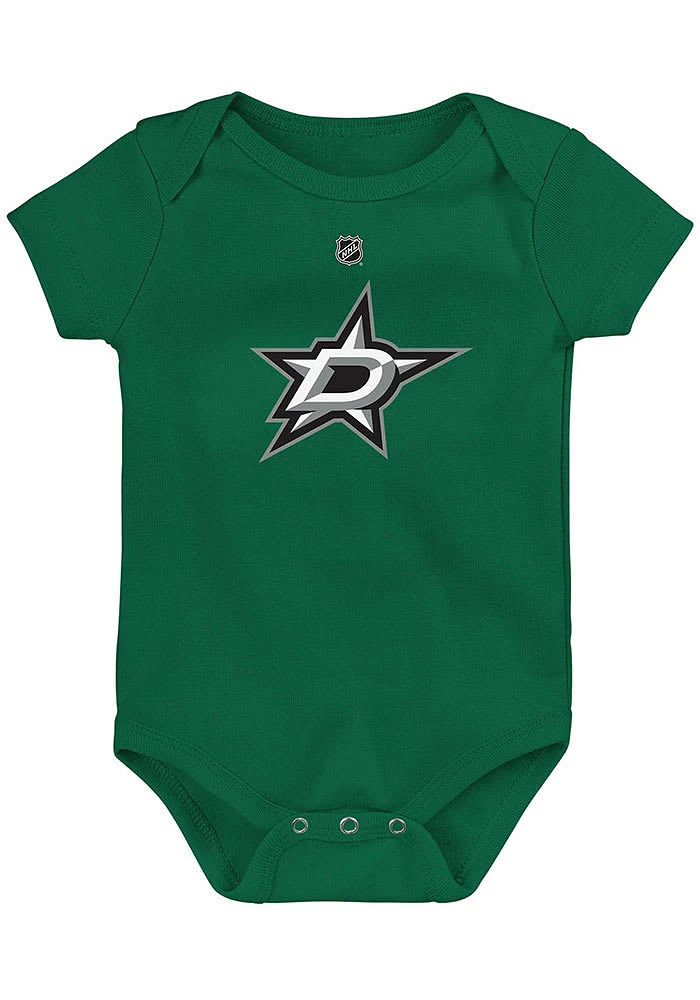 Dallas Stars Baby Kelly Green Emblem Classic Short Sleeve One Piece
