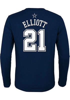 Ezekiel Elliott Dallas Cowboys Youth Navy Blue NN Graphic Player Tee