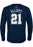 Ezekiel Elliott Dallas Cowboys Youth Navy Blue NN Graphic Player Tee