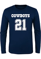 Ezekiel Elliott Dallas Cowboys Youth Navy Blue NN Graphic Player Tee