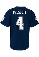 Dak Prescott Dallas Cowboys Youth Navy Blue NN Player Tee
