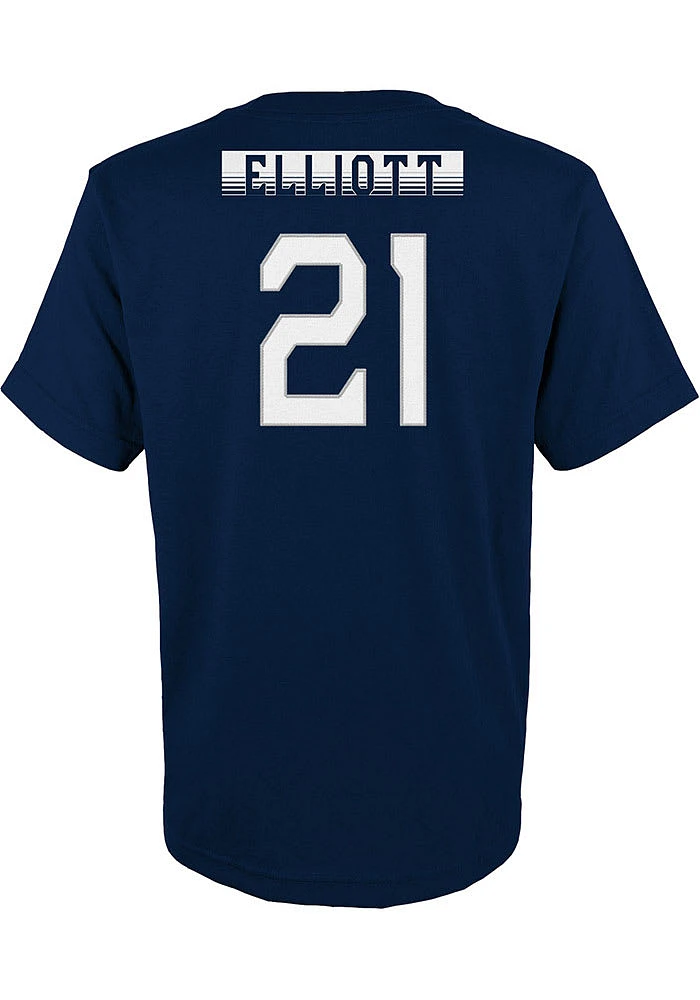 Ezekiel Elliott Dallas Cowboys Youth Navy Blue NN Player Tee