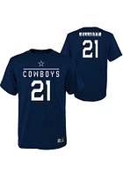 Ezekiel Elliott Dallas Cowboys Youth Navy Blue NN Player Tee