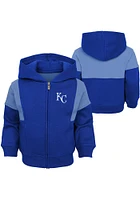 Kansas City Royals Toddler All That Long Sleeve Full Zip Sweatshirt - Blue