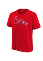 Phillie Phanatic Philadelphia Phillies Youth Red Name and Number Player Tee